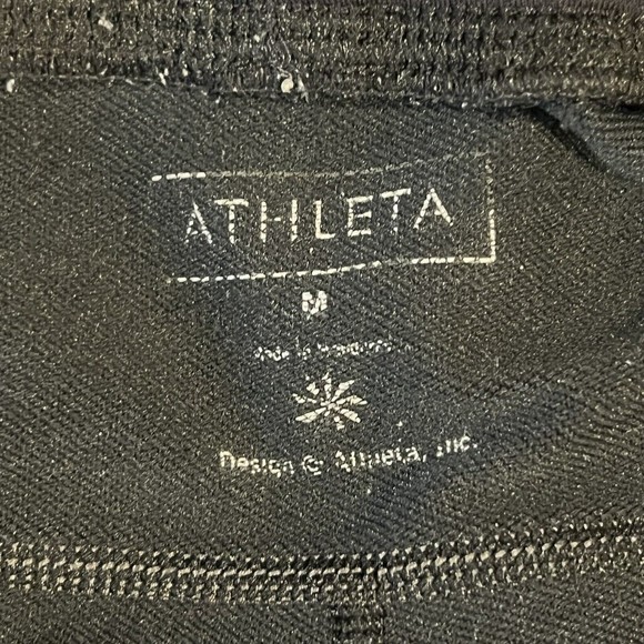 Athleta Women Black Stripe Bettona Bootcut Yoga Stretch Nylon Pants 41151 Medium - Picture 8 of 14